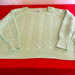 BOXY MINT GREEN CABLEKNIT OLD NAVY SWEATER NWOT